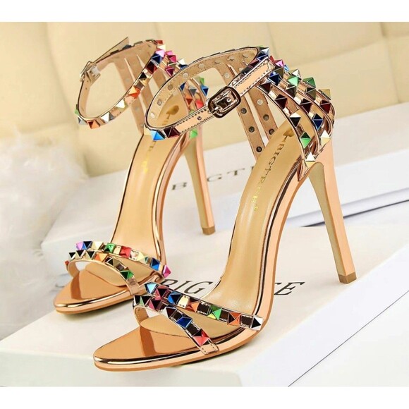 Studded Heels - Picture 1 of 9